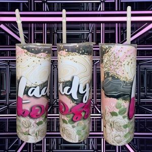 Boss Lady Tumbler With Lid & Plastic Straw, 20oz Stainless Steel